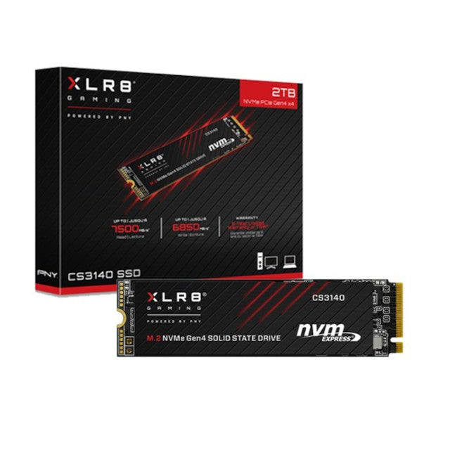 PNY - CS3140 2TB Gen4 x 4 Pcie NVME M.2 2280 SSD – Up to 7500 MB/S